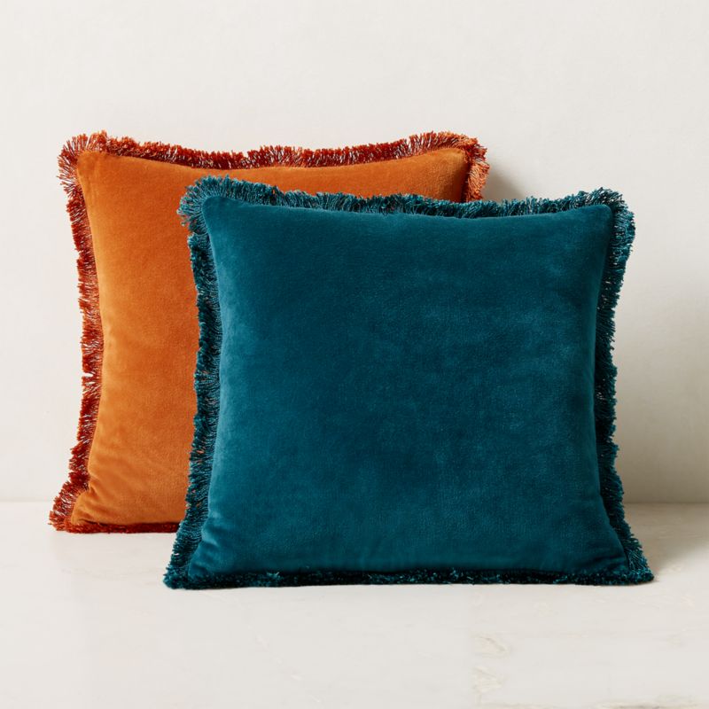 Bettie Teal Modern Throw Pillow with Down Alternative Insert 18 Reviews CB2 Canada