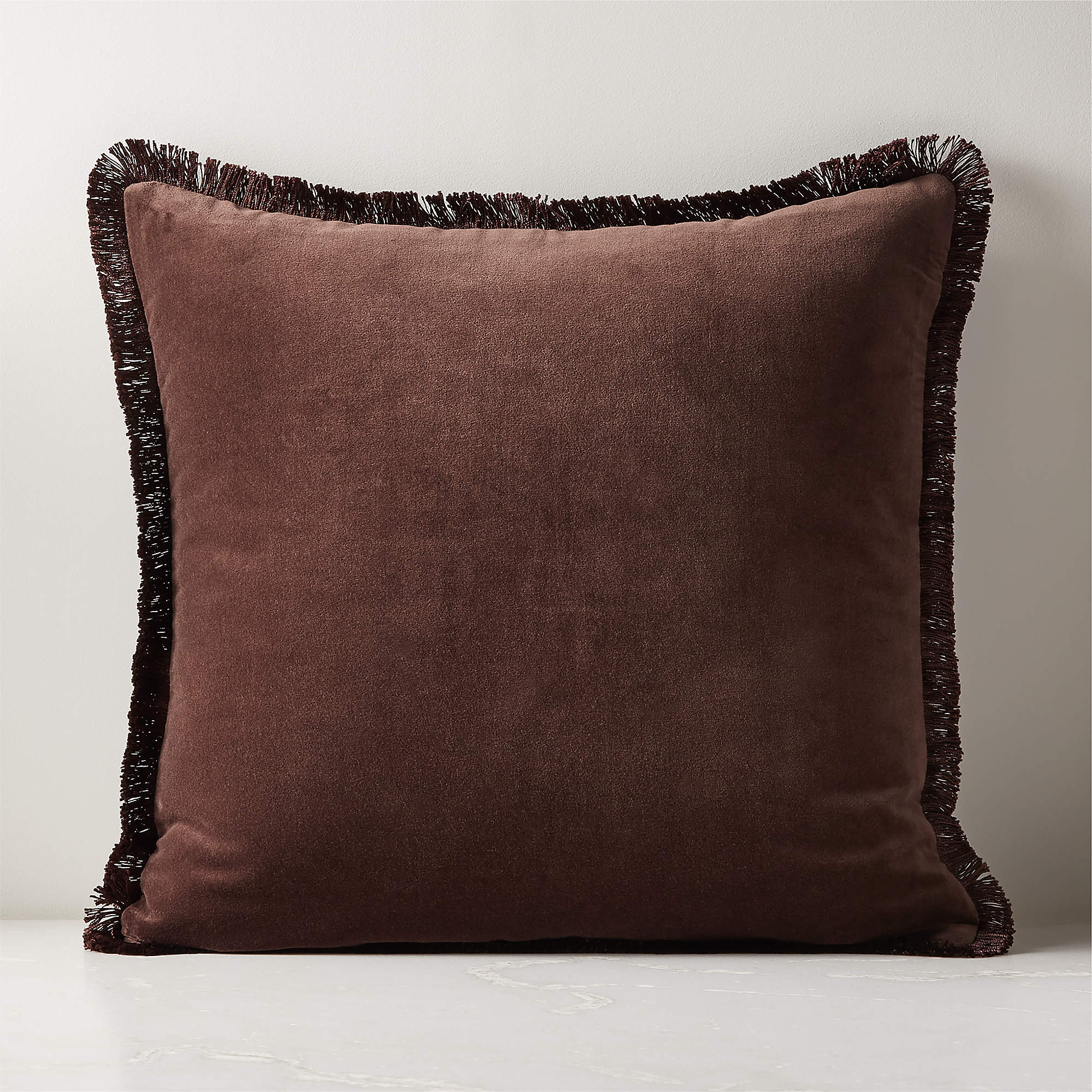 Bettie Brown Modern Throw Pillow with DownAlternative Insert 23'' CB2