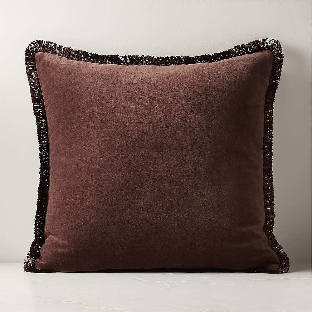 Tan velvet outlet pillow