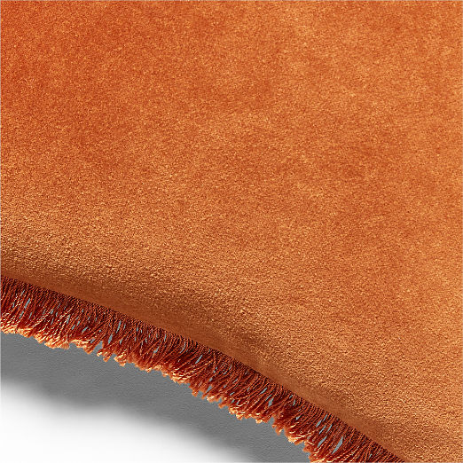 Bettie Copper Velvet Throw Pillow Cover 18"x18"