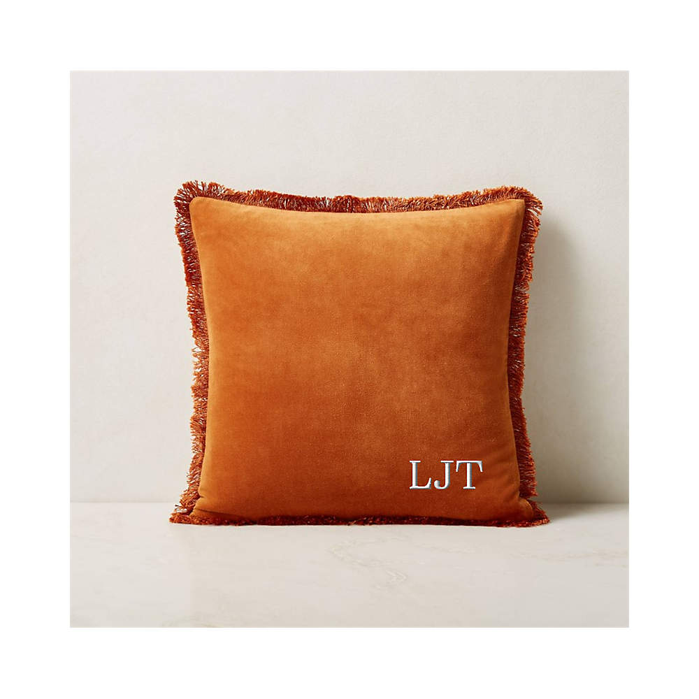 Copper velvet throw on sale pillow