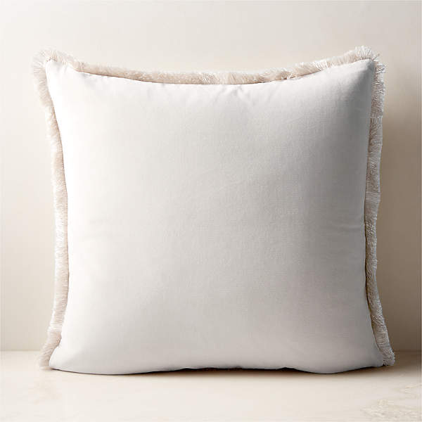 Tuck Neutral Linen Modern Throw Pillow with Down-Alternative