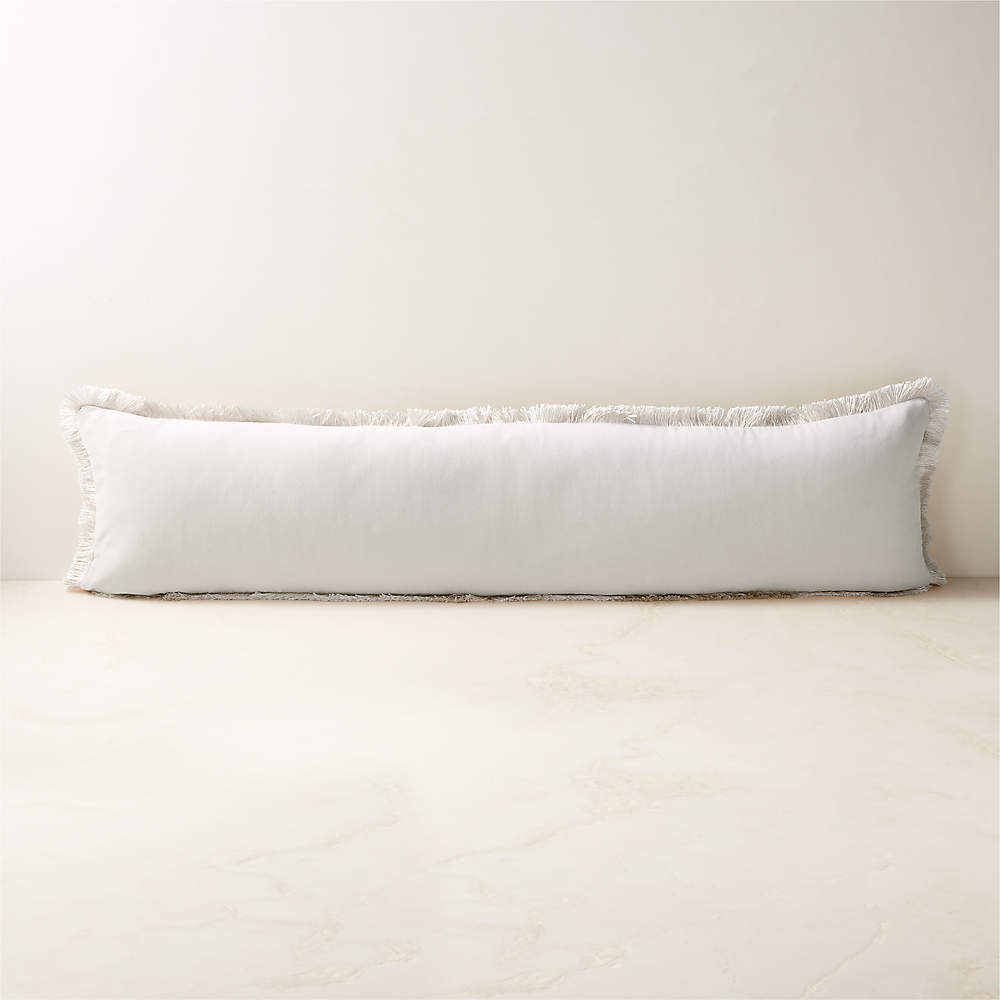 Match White Cowhide Modern Throw Pillow with Down-Alternative Insert 20
