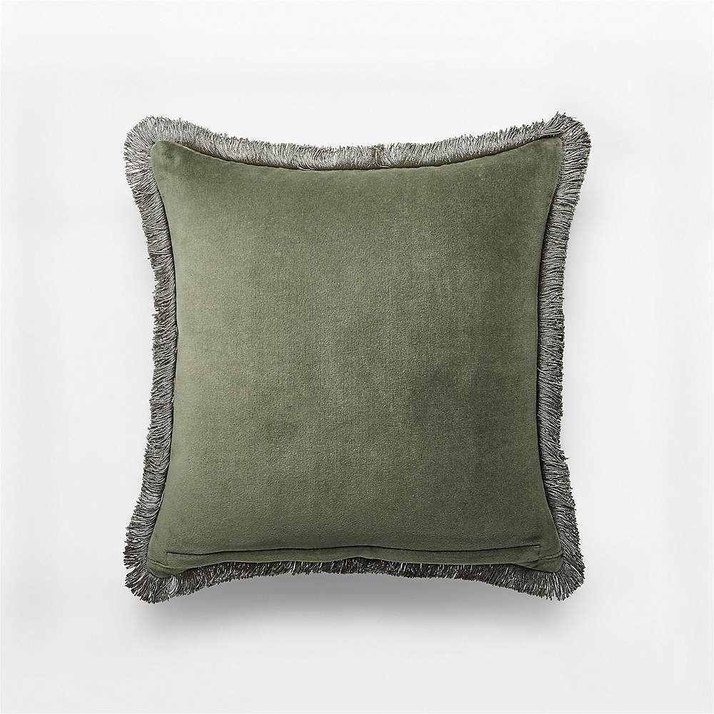 Leisure Green Velvet Modern Throw Pillow with Down-Alternative Insert 23 +  Reviews