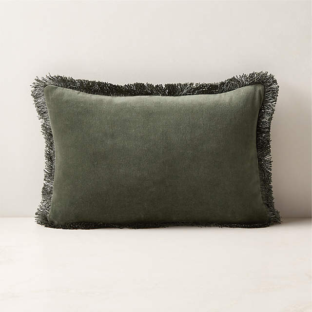 Velvet Leaves Throw Pillow (1 Cover Only) 18 x 18 inches