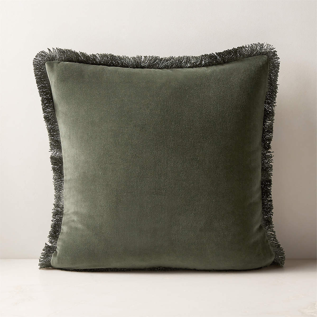 Bettie Forest Green Velvet Throw Pillow with FeatherDown Insert 20