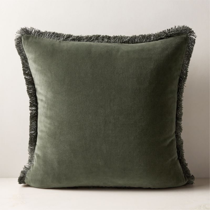 Bettie Forest Green Velvet Throw Pillow Cover 20" - image 0 of 6