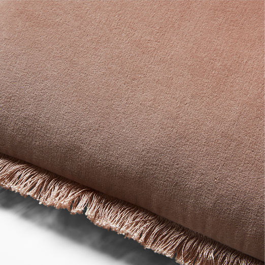 Bettie Light Brown Velvet Throw Pillow Cover 18"x18"