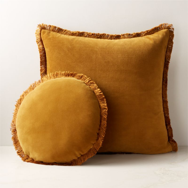 Mustard round pillow best sale