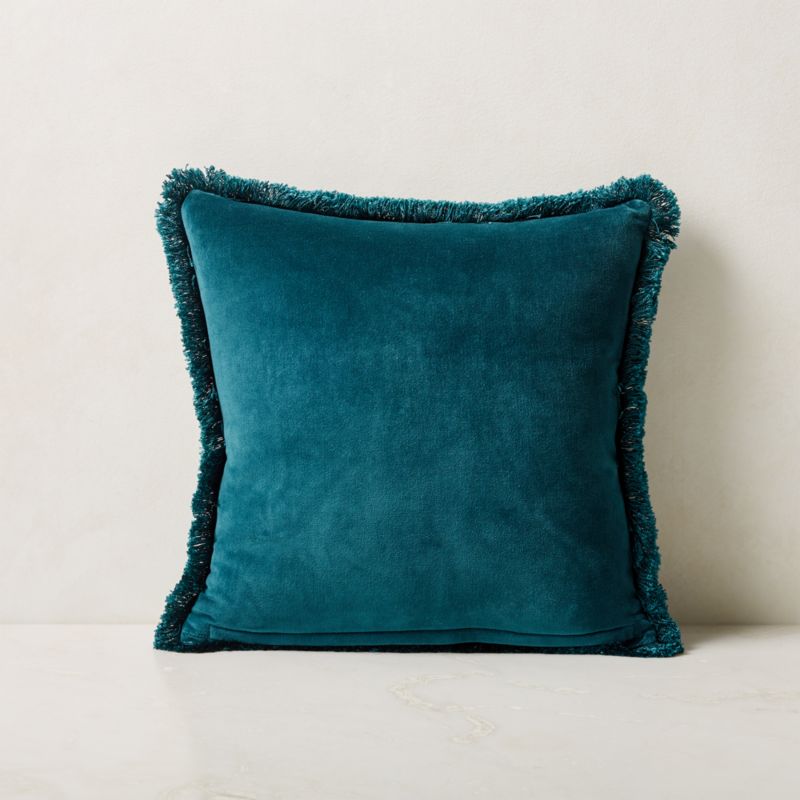 Bettie Teal Velvet Throw Pillow Cover 18'' - image 2 of 5