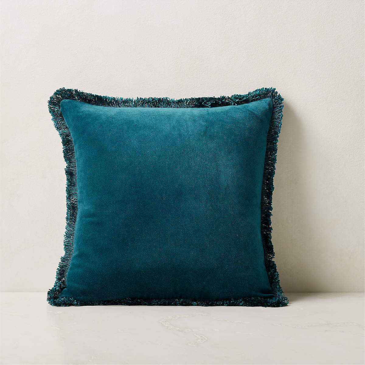 Bettie Teal Modern Throw Pillow with FeatherDown Insert 18'' + Reviews CB2 Canada