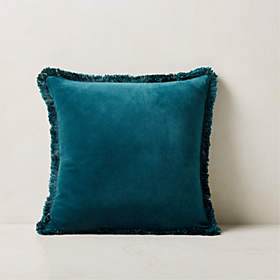 Mongolian Sheepskin Turquoise Blue Throw Pillow - Pillow Decor