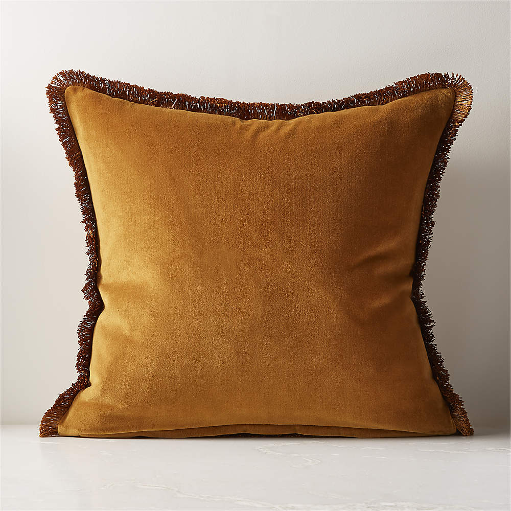 Orange velvet hotsell throw pillows