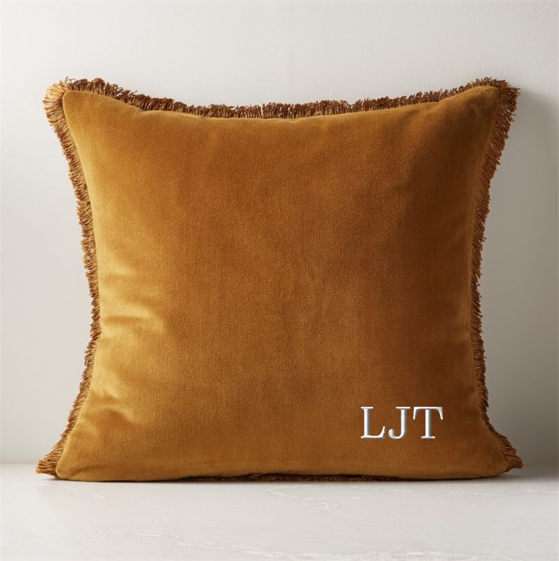 Bettie Tapenade Yellow Velvet Throw Pillow Cover 23" - image 1 of 8