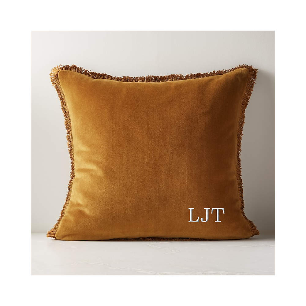 Mustard velvet pillow discount cover