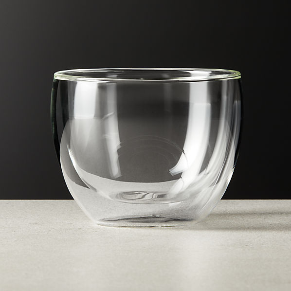 double glass mug