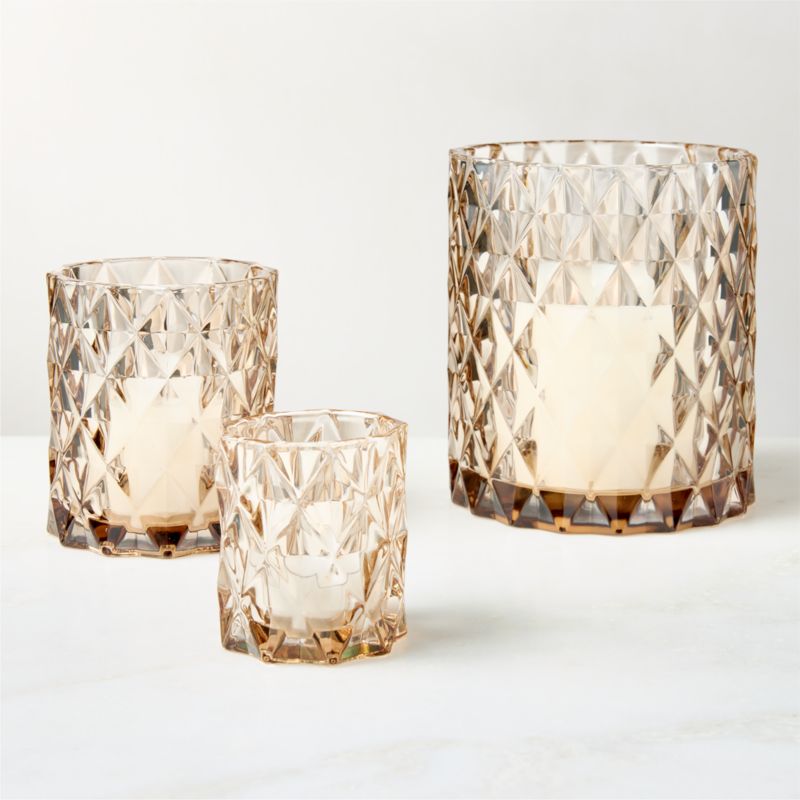Betty Amber Glass Tealight Holder - image 3 of 8