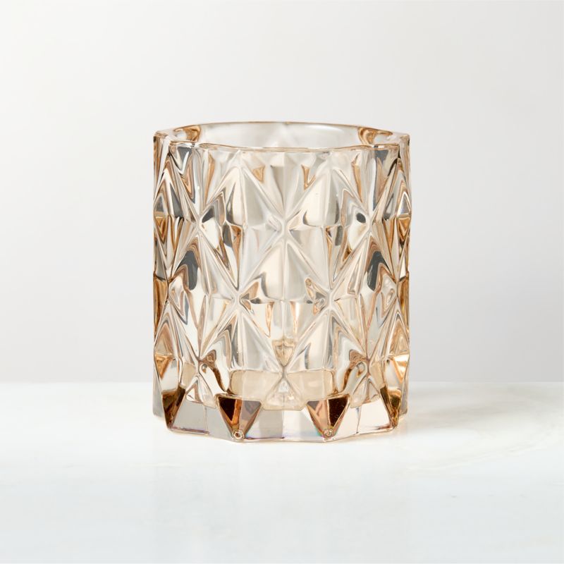Betty Amber Glass Tealight Holder - image 2 of 8