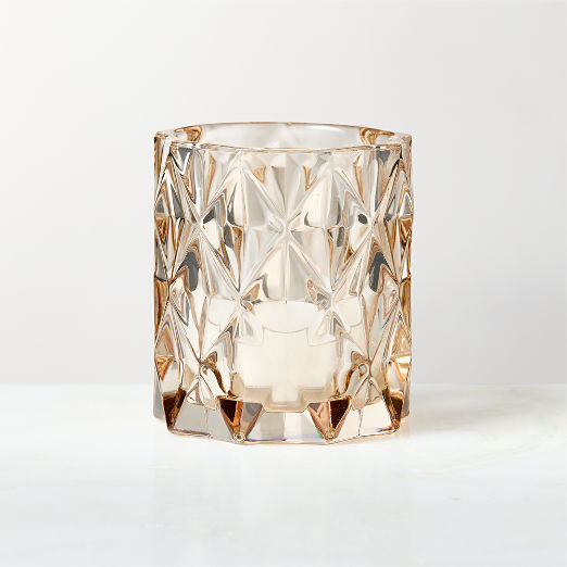 Betty Amber Glass Tealight Holder