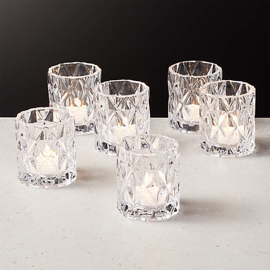 crystal glass tea light holders