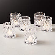 Betty Glass Modern Votive Candle Holder Set of 6 Clear | CB2