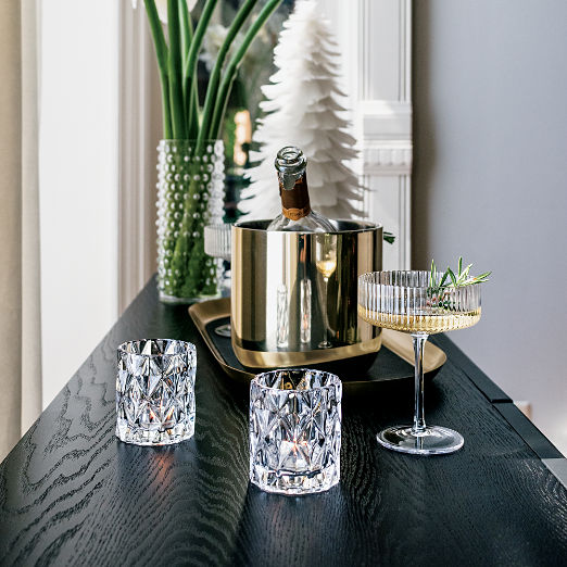 Betty Clear Glass Tealight Candle Holder Set of 6