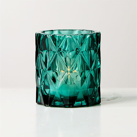 Betty Green Glass Tealight Candle Holder