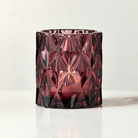 Betty Red Glass Tealight Candle Holder