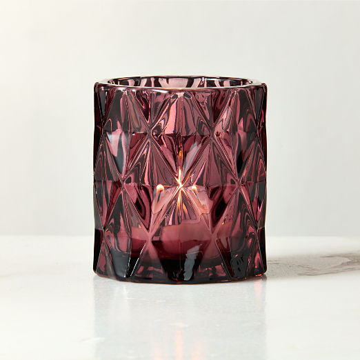 Betty Red Glass Tealight Candle Holder
