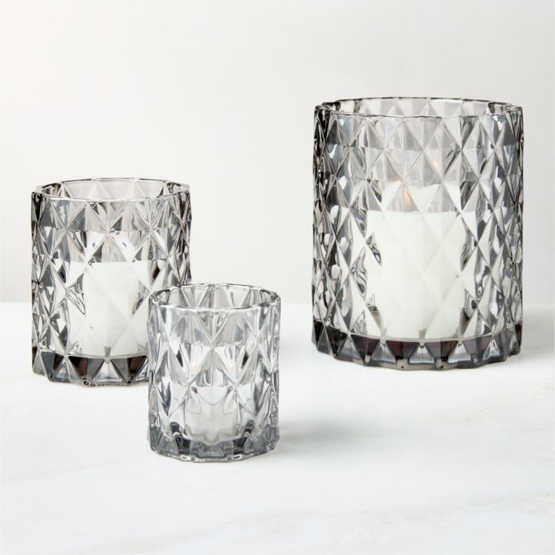 Betty Smoked Glass Tealight Candle Holders Set of 6 - image 4 of 10