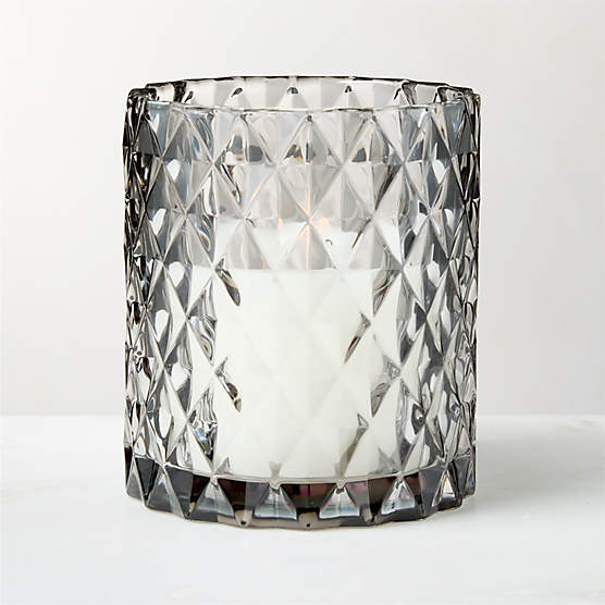 Betty Smoked Glass Hurricane Candle Holder Large