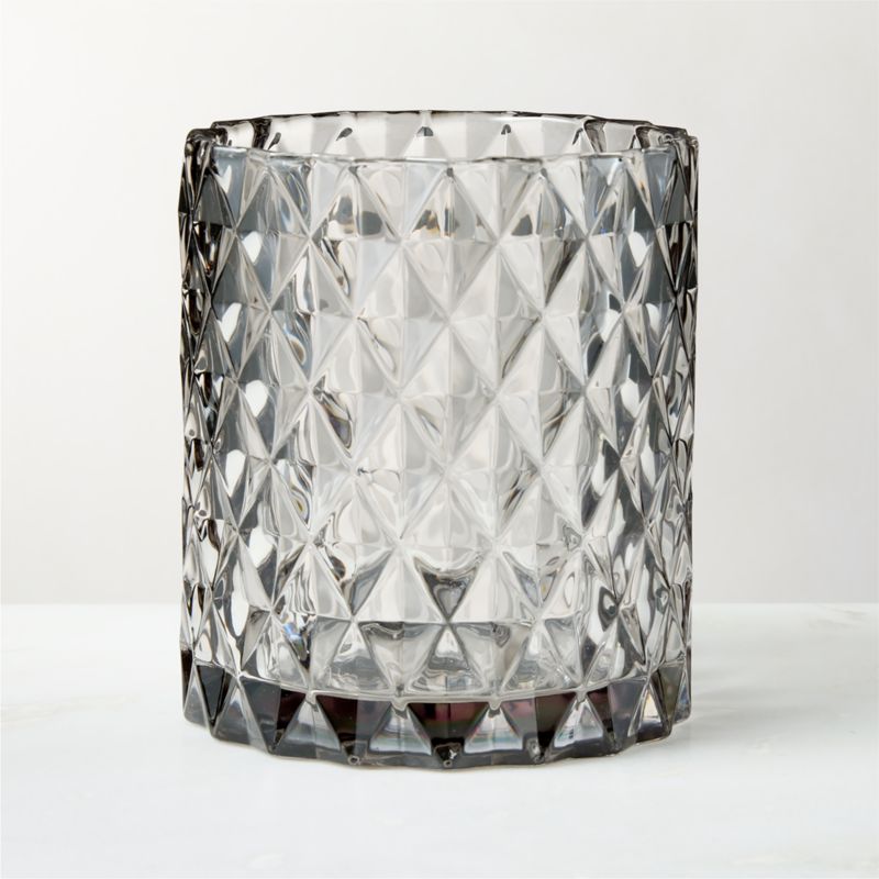 Betty Smoked Glass Hurricane Candle Holder Large - image 2 of 4