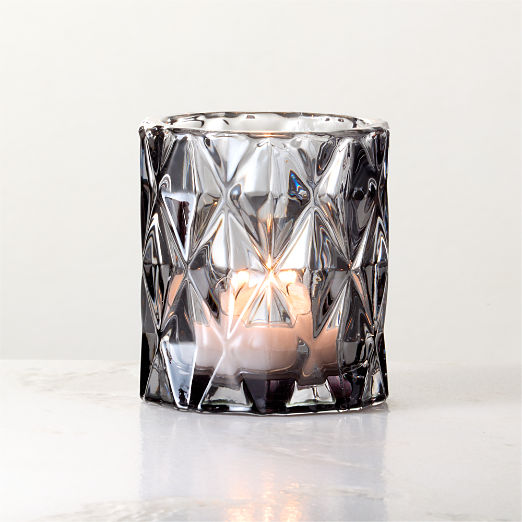 Betty Smoked Glass Tealight Candle Holder