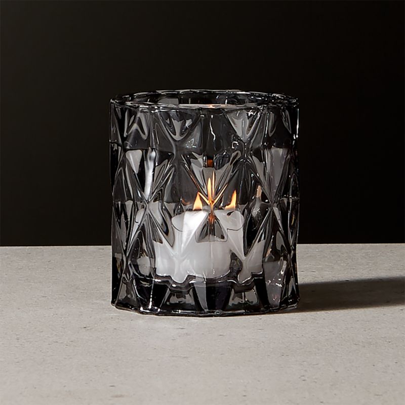 View Betty Smoked Glass Tealight Candle Holder details