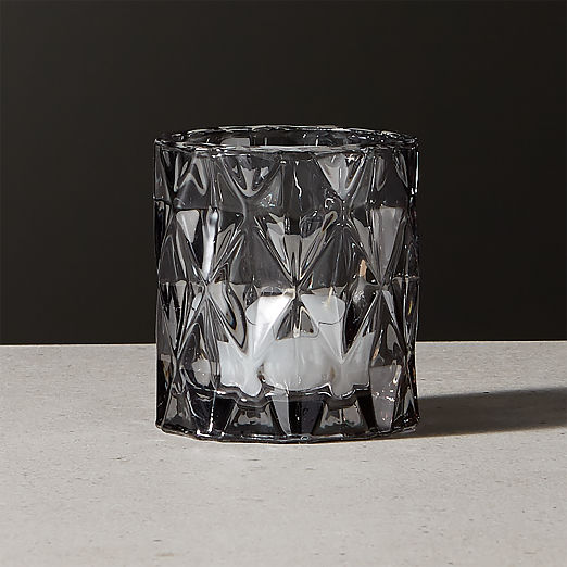 Betty Smoked Glass Tealight Candle Holder