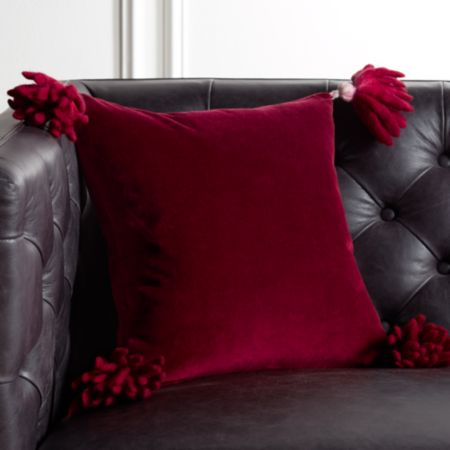 16 Bia Tassel Berry Pillow Cb2