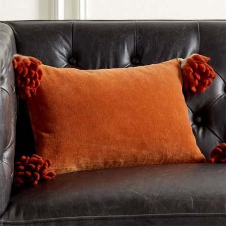 18 X12 Bia Tassel Ginger Pillow Cb2