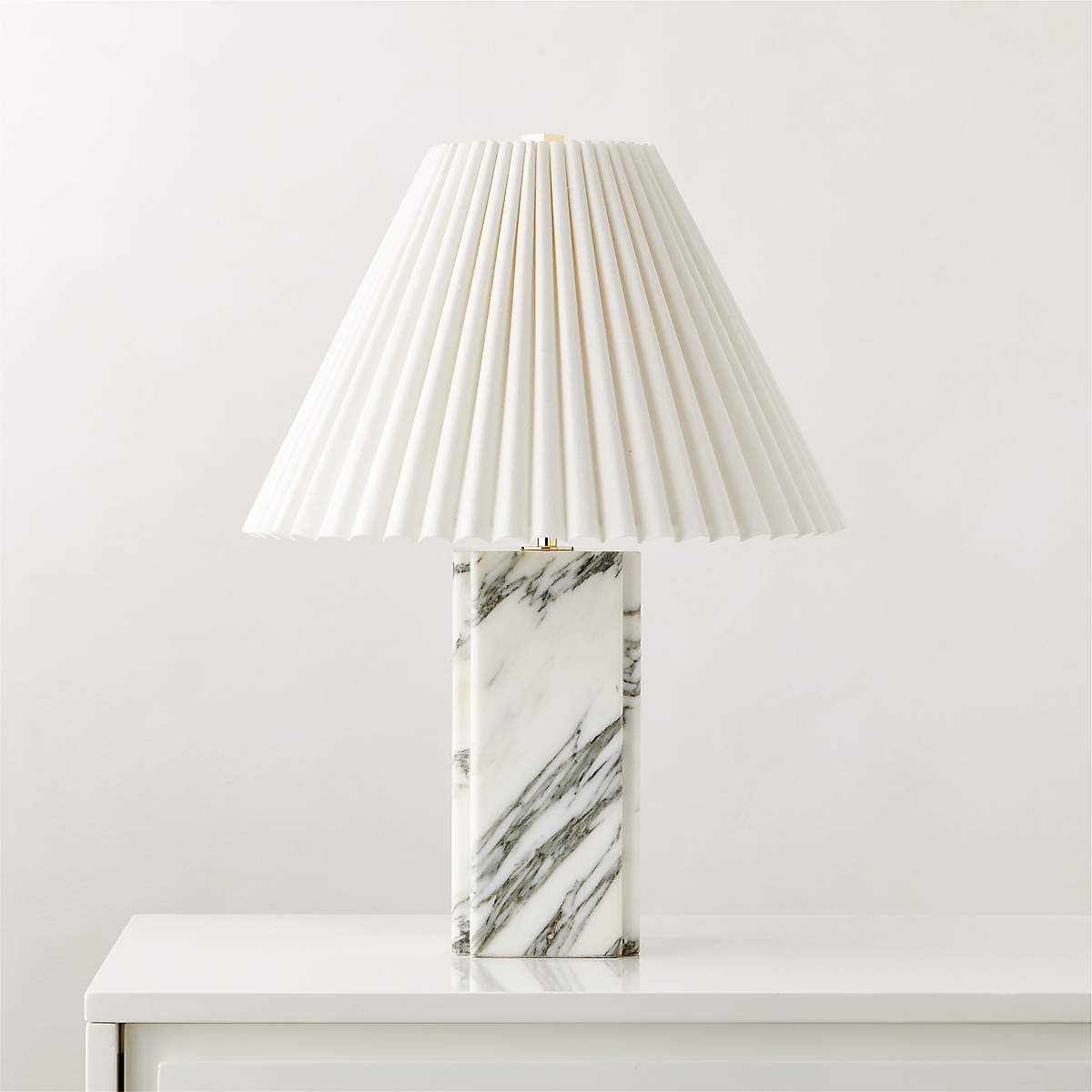 Bianca White Marble Table Lamp Reviews Cb2 4482