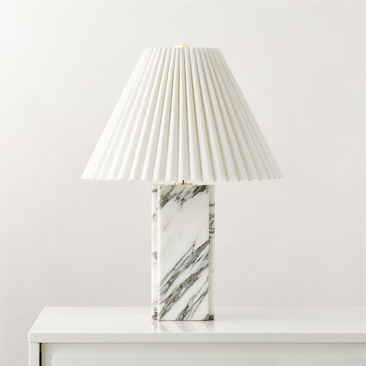 Bianca White Marble Table Lamp