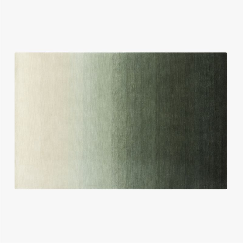 Bicoastal Handwoven Green Wool Area Rug 5'x8' - image 0 of 5