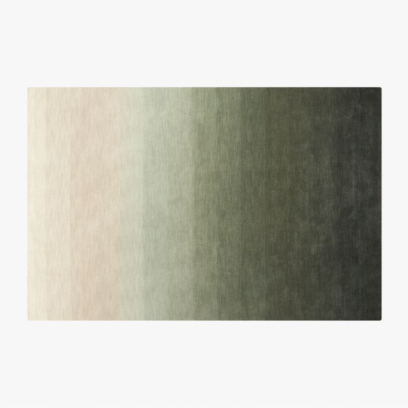 Bicoastal Handwoven Green Wool Area Rug 6'x9' - image 0 of 7