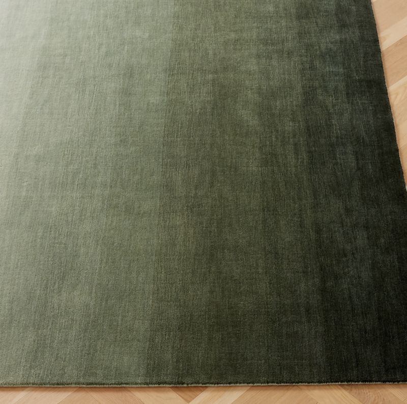 Bicoastal Handwoven Green Wool Area Rug 9'x12' - image 4 of 7