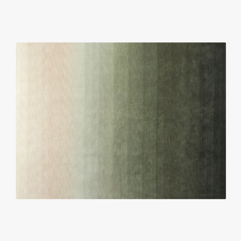 Bicoastal Handwoven Green Wool Area Rug 9'x12' - image 0 of 5