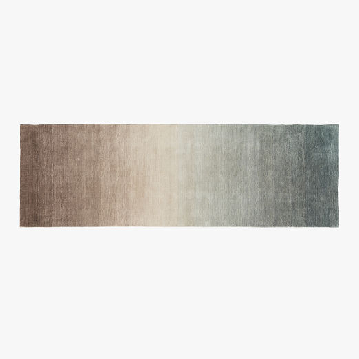 Bicoastal Handwoven Taupe Wool Runner Rug 2.5'x8'