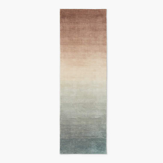 Bicoastal Handwoven Taupe Wool Runner Rug 2.5'x8'