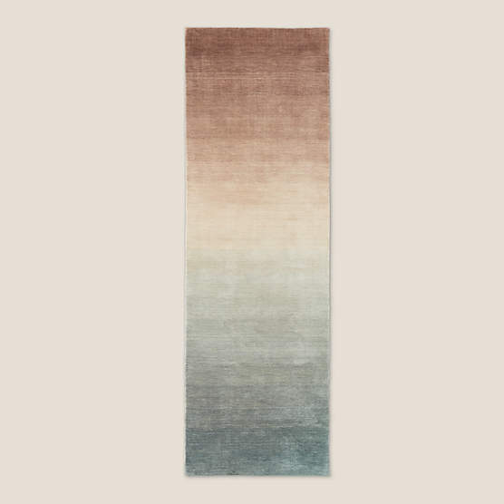 Bicoastal Handwoven Taupe Wool Runner Rug 2.5'x8'