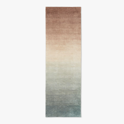 Bicoastal Handwoven Taupe Wool Runner Rug 2.5'x8'