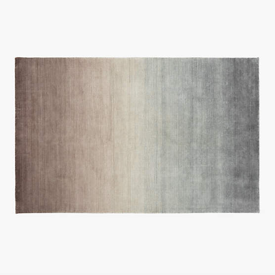 Bicoastal Handwoven Taupe Wool Area Rug 5'x8'