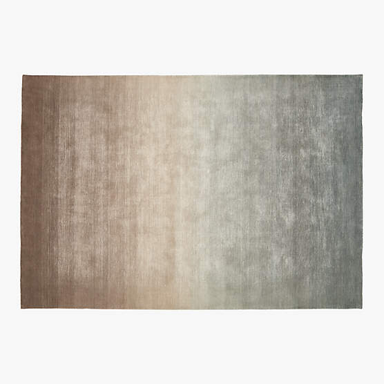 Bicoastal Handwoven Taupe Wool Area Rug 6'x9'