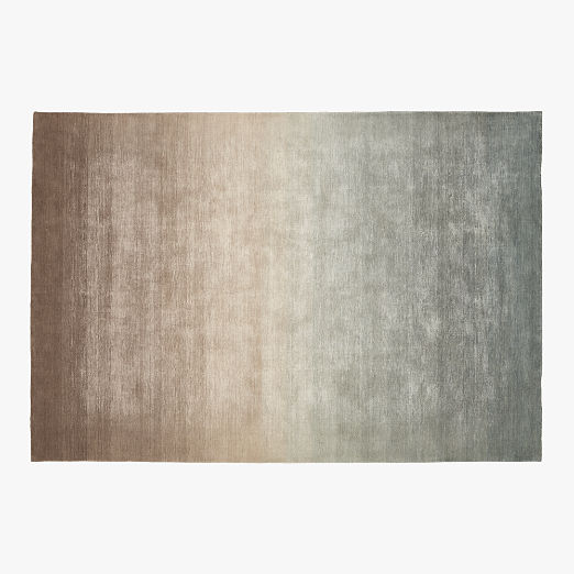 Bicoastal Handwoven Taupe Wool Area Rug 6'x9'